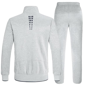 Ensembles de survêtements pour hommes, manches longues, fermeture éclair intégrale, sweat-shirt actif, vestes et pantalons, manches longues, style à revers - Product Image 4