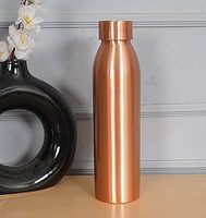Botella Deportiva Aislada al Vacío de Cobre Hecha a Mano, 1000 ml, Ecológica, Reutilizable, con Revestimiento Seguro para Alimentos, Color Personalizable, Ayurveda