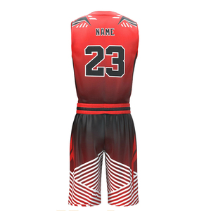 Uniformes de Baloncesto Transpirables de Último Diseño, Conjunto de Uniformes de Baloncesto Personalizados de Secado Rápido, 100% Poliéster - Product Image 3
