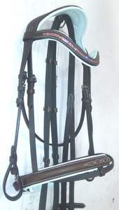 Vente en gros de bride de cheval en cuir fantaisie de qualité supérieure avec forme anatomique et bride de cheval en cuir réglable rembourrée souple - Product Image 3