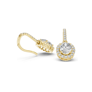 Boucles d'oreilles en diamant de laboratoire 1,29 CT pour femmes, clarté VVS-VS EF, or 18 carats, 14 carats, 10 carats et argent 925, or rose, or jaune, or blanc - Product Image 5