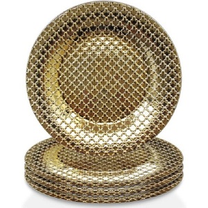 Unique Design Metal Iron Round Shape Charger Plate <b>Dinnerware</b> Serving Dishes & Plates Classic Design Charger Plate - Product Image 2