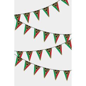 Vanuatu Triangular Flag Bunting Durable Burlap for Father's Day Back School Graduation Christmas Halloween New Year <b>Easter</b> - Product Image 1