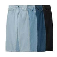 Jeans décontractés droits pour hommes, coupe ample et respirante, en denim 100 % coton, qualité supérieure, idéal printemps, été, automne, hiver