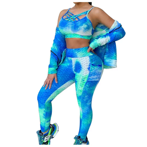 Womens 3 Piece Tracksuits Outfits Sweatsuits Workout Set Hoodie <b>Jogger</b> Activewear sweatsuit for women - Product Image 1