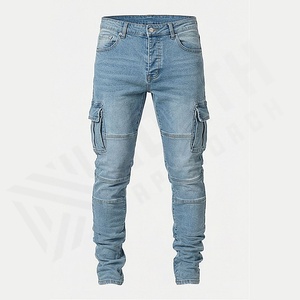 Jeans de Mezclilla Desgastados de Alta Calidad, Unisex, para Otoño e Invierno, Corte Recto, Ligeros, de Secado Rápido, Transpirables, con Efecto Deslavado - Product Image 1