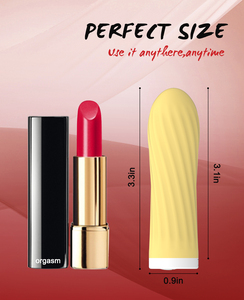 Vibrateur miniature en silicone à 10 vitesses pour femmes, jouet sexuel jaune et noir, recharge magnétique, mini-vibrateur à balle pour femme - Product Image 3