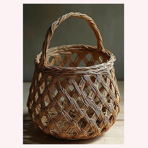 Wabi-Sabi แจกันที่ได้รับแรงบันดาลใจจากการถักด้วยมือหวายและดอกหญ้าทะเลเน้นความสวยงามในบ้านที่เรียบง่าย - Product Image 2