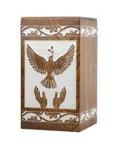 โลงศพสำหรับงานศพชายหญิงโกศทำจากไม้สไตล์อเมริกันที่ทันสมัยงานแฮนด์เมด - Product Image 4