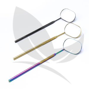 Pinzas para pestañas de acero inoxidable con forma de espejo de mariposa de Color arcoíris, suministros de belleza, extensión de cejas, tipo de punta de volumen - Product Image 5