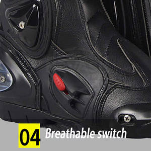 Chaussures de course en cuir pour moto, design personnalisé, cuir de haute qualité, chaussures de course pour moto - Product Image 5