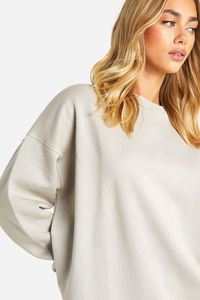 Nouvel arrivage de sweats surdimensionnés écologiques pour femmes grande taille col rond manches longues conception personnalisée confortable hiver - Product Image 6