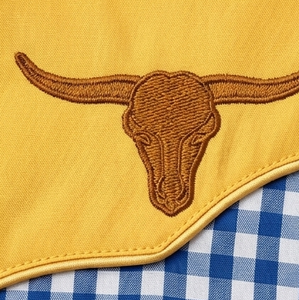 Camisa Vaquera Unisex de Manga Larga con Bordado Floral, Estilo Rodeo, Cierre de Botones, Corte Ajustado, Ribete en Contraste, 100% Algodón - Product Image 4