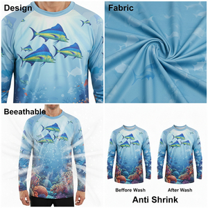 Camisetas de Manga Larga para Hombre, Sublimadas, Tejidas, Ecológicas, Transpirables, Duraderas, con Estampados para un Uso Prolongado - Product Image 6