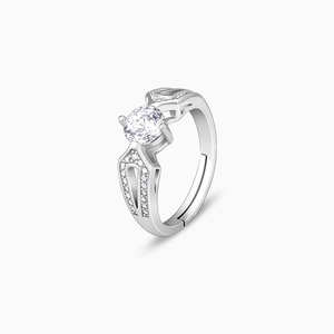 925 argent Sterling élégant boucle réglable Moissanite diamant bague HipHop femmes bijoux pour mariage fiançailles cadeau fête - Product Image 4