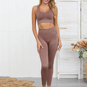 Haute qualité Gym Fitness sans couture Yoga ensemble femmes 2 pièces sans couture Yoga ensemble sport Gym porter Yoga ensemble - Product Image 6