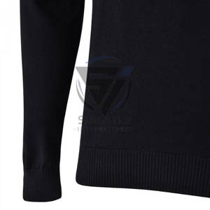 เสื้อสเวตเตอร์ฮิปฮอปแบบสวมหัว คอวี ผ้าฝ้ายแท้ 100% สำหรับฤดูใบไม้ผลิ ผลิตตามแบบ OEM  บุขนด้านใน ดีไซน์เรียบง่าย - Product Image 6