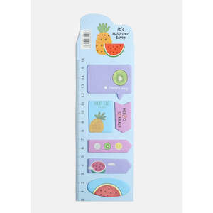ที่ใส่บัตรและสมุดโน้ตพิมพ์ลายผลไม้ A3shop พร้อมไม้บรรทัดและกระดาษโน้ตแบบติด - Product Image 2