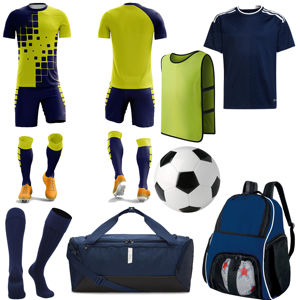 Paquete de kits de uniformes de fútbol Ropa deportiva Diseños de sublimación personalizados Logotipo personalizado Paquete de uniforme de fútbol completo - Product Image 1