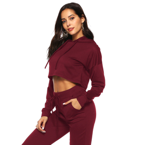 Las mujeres al por mayor cinta de diseño personalizado panel impreso trabajo cremallera dos redondo cuello flaco formación prendas streetwear chándal - Product Image 2