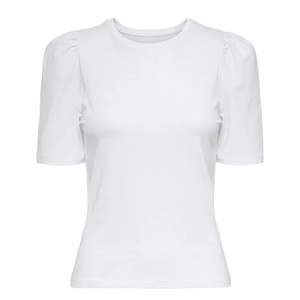 Camiseta de Mujer de Alta Calidad, 100% Algodón, 220 g/m², 19 Colores Personalizables, Transpirable, Ecológica, Informal, Tejida, con Mangas Cortas Abullonadas - Product Image 5