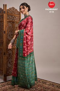 Saree en soie Padmaavat-01 avec cristaux Swarovski Drapé de créateur de qualité supérieure - Product Image 3