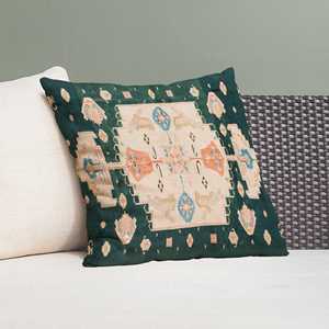 Funda de Almohada con Estampado Inspirado en Kilim: Toque Rústico para un Confort Acogedor, Solo Funda - Product Image 3