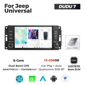 Du7 नवीनतम एंड्रॉइड 7870 1024*600 8 कोर कार एंड्रॉइड सिस्टम स्क्रीन के साथ 7 इंच जीप के लिए यूनिवर्सल कार प्ले और एंड्रॉइड ऑटो के साथ - Product Image 3