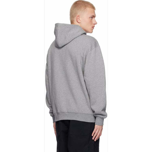 Sudadera con capucha de algodón con bolsillo de canguro francés negro personalizado de alta calidad OEM superventas para hombre. - Product Image 3