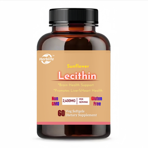 Cápsulas de Suplementos Herbales de Lecitina de Soya y Girasol, Personalizadas <span class=keywords><strong>OEM</strong></span>/ODM, para la Salud Cerebral y Hepática de Adultos, Venta al Por Mayor - Product Image 1