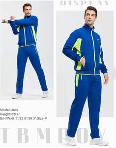 Haute qualité hommes décontracté à manches longues sueur survêtement 2 pièces sport Jogging tenue en gros haute saison automne tenue - Product Image 5