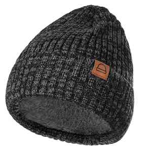 Gorro de Punto de Alta Calidad 100% Acrílico con Logotipo Personalizado, Gorro de Invierno Corto con Puño, Gorro de Punto Cálido con Estampado Liso - Product Image 6