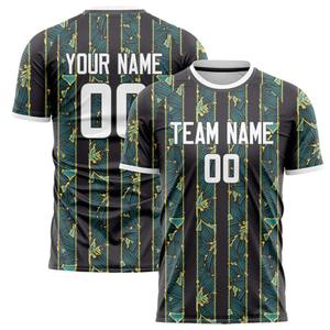 Nombre personalizado transpirable gradiente Graffiti Retro 3D impreso hombres verano FÚTBOL Camisetas manga corta al por mayor para hombres - Product Image 3