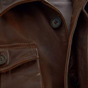 Fabricant de veste en cuir d'agneau véritable pour hommes, marron classique, toutes les couleurs, cuir véritable vintage, excellente qualité d'épilation à la cire - Product Image 4