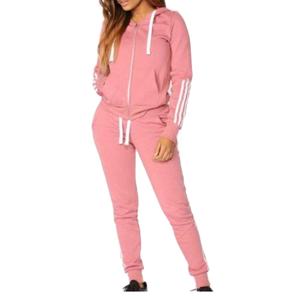 Survêtements personnalisés avec logo, ensembles d'automne pas chers pour femmes, survêtements assortis avec fermeture éclair aux chevilles, survêtements de sport en gros avec empiècements - Product Image 1
