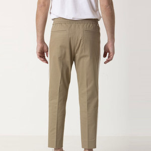 2024 hommes 100% coton tricoté pantalon de survêtement droit Logo personnalisé décontracté taille élastique fermeture poids lourd jambe large conception - Product Image 4