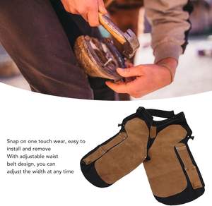 Farrier ผ้ากันเปื้อน28.7in กระเป๋าหนังวัวแบบมืออาชีพพร้อมเข็มขัดปรับได้ผ้ากันเปื้อนสำหรับดูแลลูกให้มี4กระเป๋า - Product Image 5