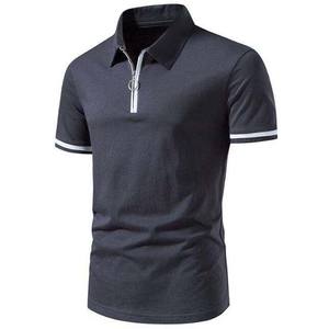 Polo à demi-zip pour homme en gros, logo personnalisé, manches courtes, polo de golf - Product Image 5