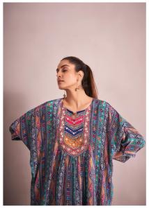 Phong Cách Hiện Đại Đa Màu Sắc Thiết Kế Ngắn Kurtis Cho Phụ Nữ Chức Năng Giản Dị Mặc Ấn Độ & Pakistan Quần Áo Ngắn <span class=keywords><strong>Kurti</strong></span> Với plazo - Product Image 4