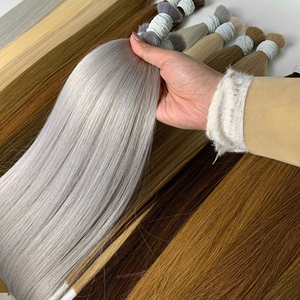 Extensiones de cabello Remy a granel Producto de Venta caliente 2025 Color rubio ceniza Natural recto 100% máquina de cabello vietnamita trama Doble - Product Image 1
