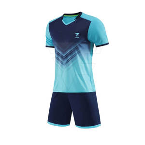 Ensemble de maillots de football unisexe personnalisables avec logo personnalisé, nom de l'équipe imprimé, vêtements de sport 100% polyester - Product Image 2