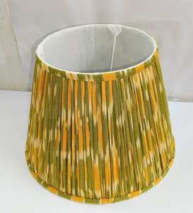 Vente en gros numérique ikat impression Dupion soie plissée froncée droite Empire abat-jour pour lampe de table de bureau bedisde E 27 Ringsets - Product Image 2