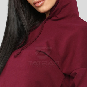 Nuevo Diseño 2025, Sudadera con Capucha Corta para Mujer, Talla Personalizada, Estampada, Otoño, 100% Algodón, Ropa Urbana, Hecha en Pakistán, Precio Económico - Product Image 5