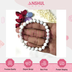 Pulseras de Cuentas Facetadas de Howlite Hechas a Mano en India, Diseño Elegante, Más Vendidas, para Regalo de Aniversario y Compromiso - Product Image 6