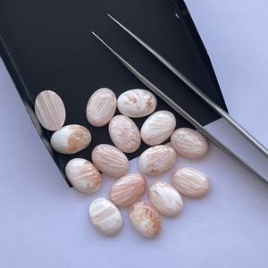 8mm 10mm 12mm melocotón blanco Natural Scholarsite liso ovalado Flatback cabujón piedra preciosa suelta piedra Real para la fabricación de joyas en línea - Product Image 4