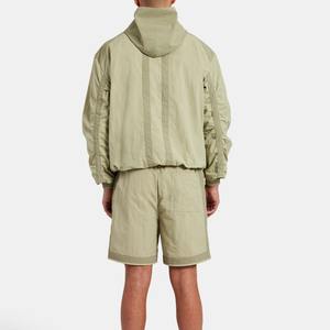 Best Selling Men's Nylon Shorts Set Custom Full Sleeve <b>Embroidery</b> Logo OEM Service Lightweight Summer Set Windbreaker Shorts Set - Product Image 3