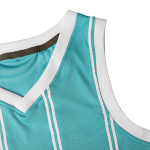 Maillot de basket-ball personnalisé avec logo, 100% polyester, respirant, anti-humidité, séchage rapide, confortable, pour homme, été, en solde - Product Image 4