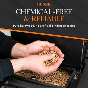 Briquettes de bois de pin premium Munnie 15 kg, combustible supérieur pour fours à pizza, fumoirs, barbecues |   Bois de chauffage 100% pur en bois tendre | - Product Image 3