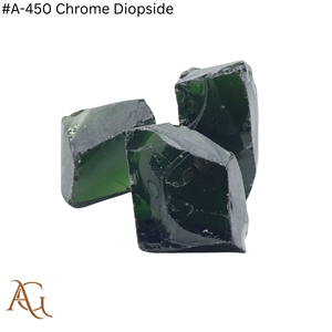 Nano Lab Grown Rough # Diopside chromé vert 450, qualité facettage, gemme lapidaire, coupe synthétique, simulée, créée en laboratoire - Product Image 2