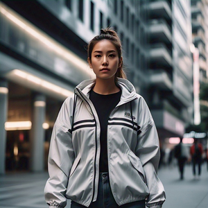 Veste coupe-vent oversize pour femmes Manteau coupe-vent à capuche décontracté d'extérieur Veste imperméable de randonnée pour femmes - Product Image 5